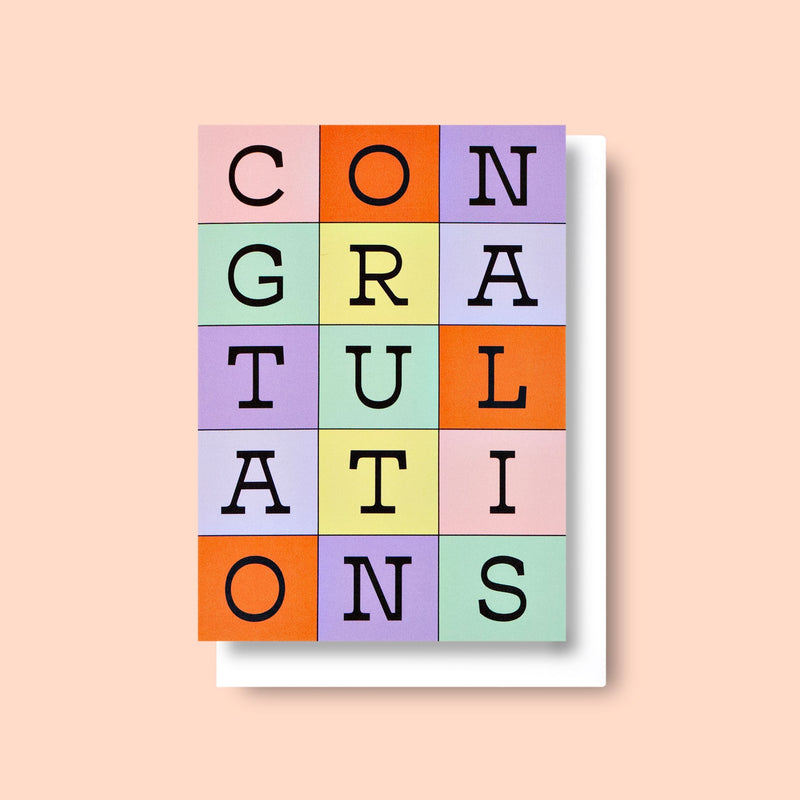 Good Thanks Paper - Blocks Congratulations Card