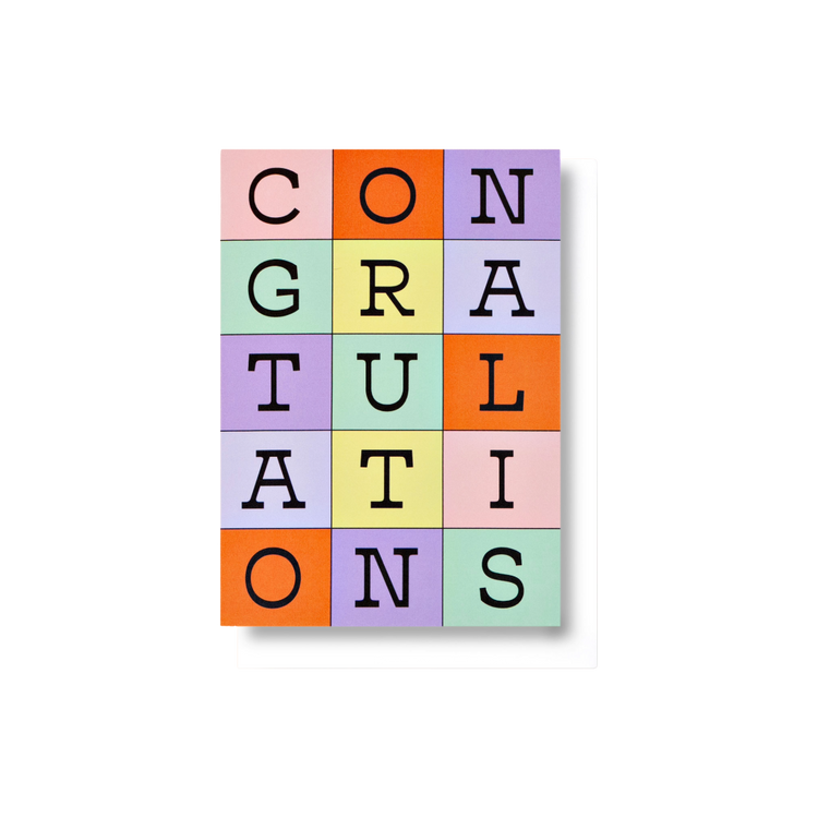 Blocks Congratulations Card