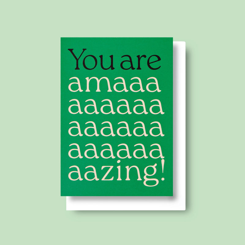 Good Thanks Paper - Alphabet You Are Amazing Card