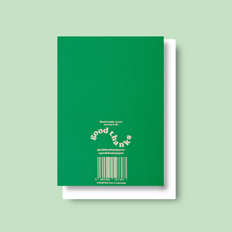 Good Thanks Paper - Alphabet You Are Amazing Card