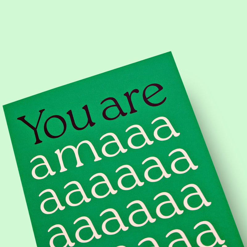 Good Thanks Paper - Alphabet You Are Amazing Card