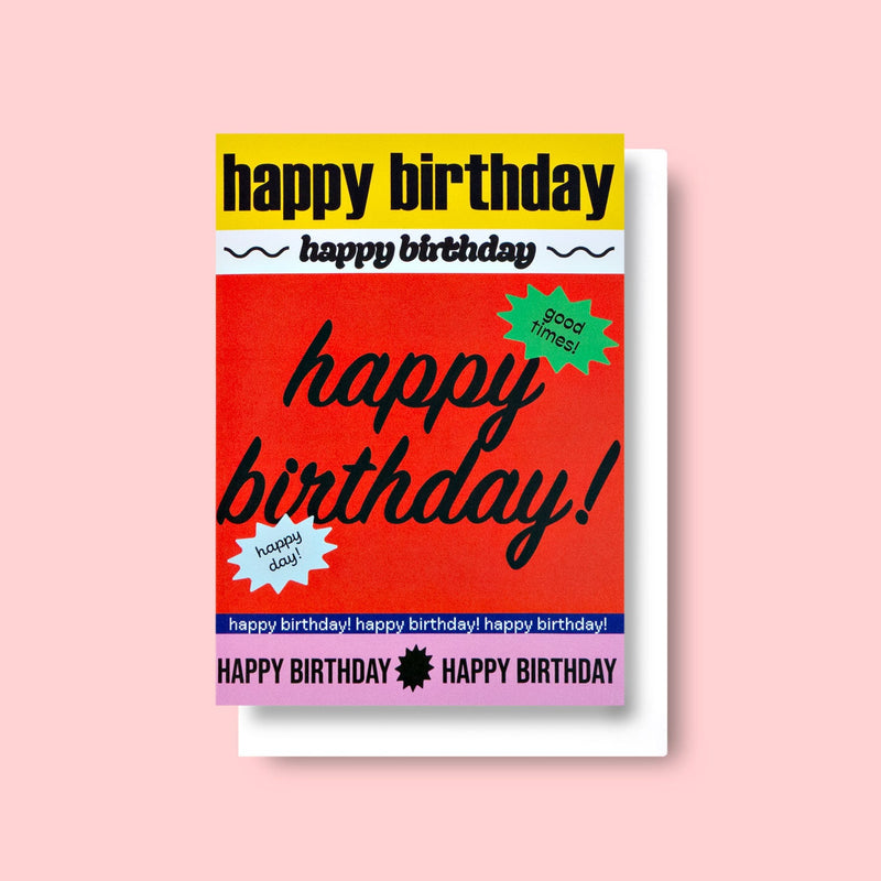 Good Thanks Paper - Poster Birthday Card