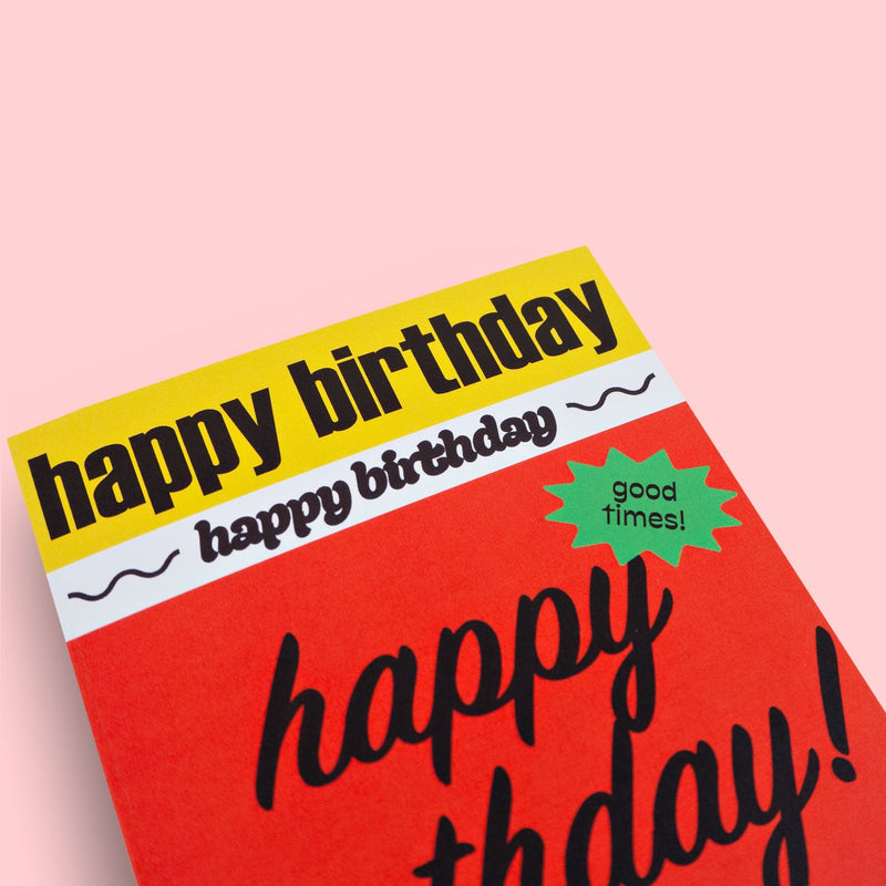 Good Thanks Paper - Poster Birthday Card
