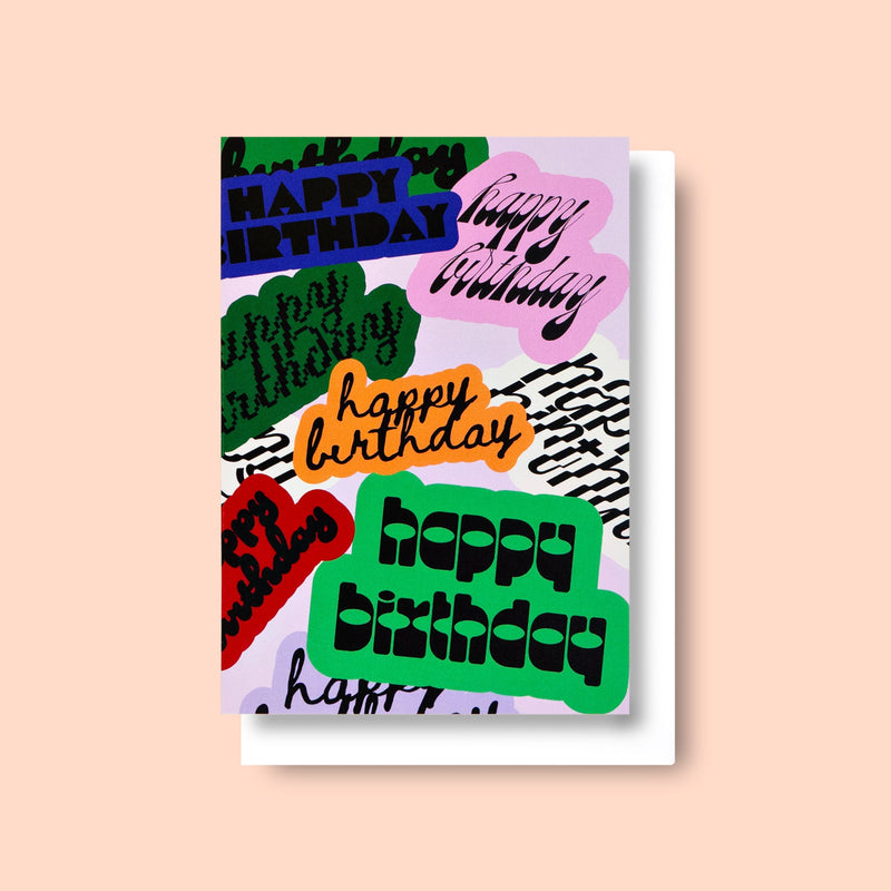 Good Thanks Paper - Decal Birthday Card