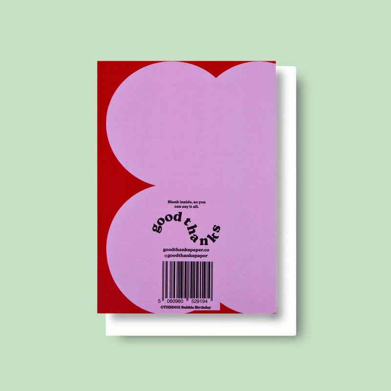 Good Thanks Paper - Bubble Birthday Card