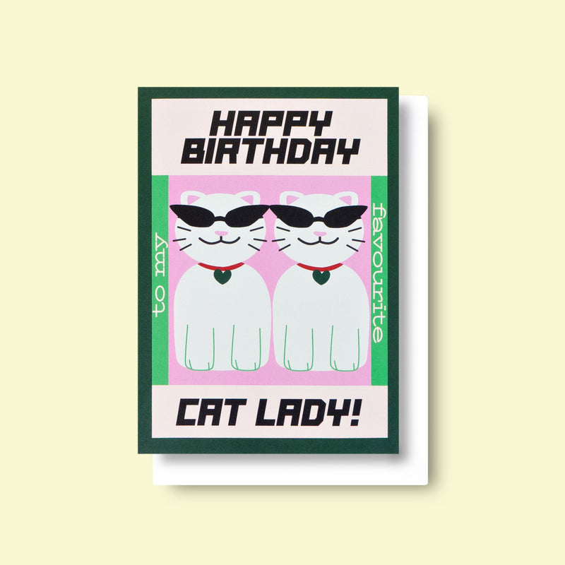 Good Thanks Paper - Cat Lady Birthday Card