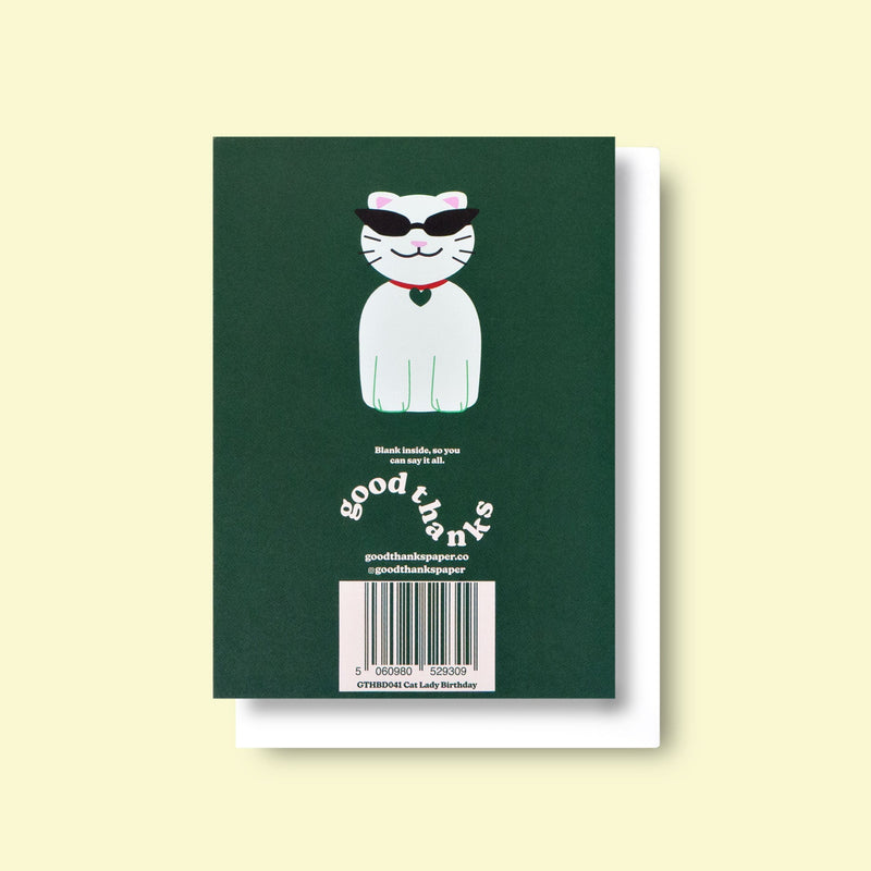 Good Thanks Paper - Cat Lady Birthday Card