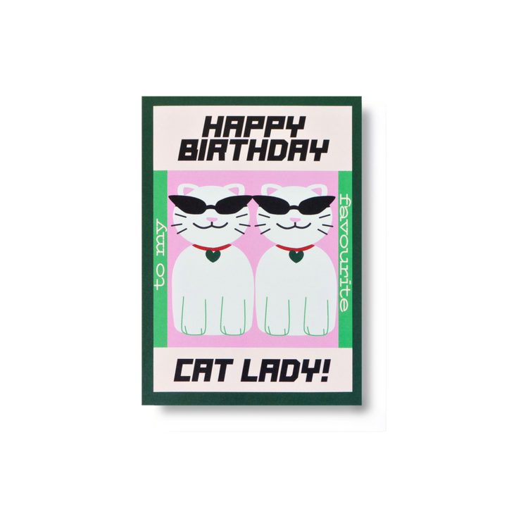 Cat Lady Birthday Card