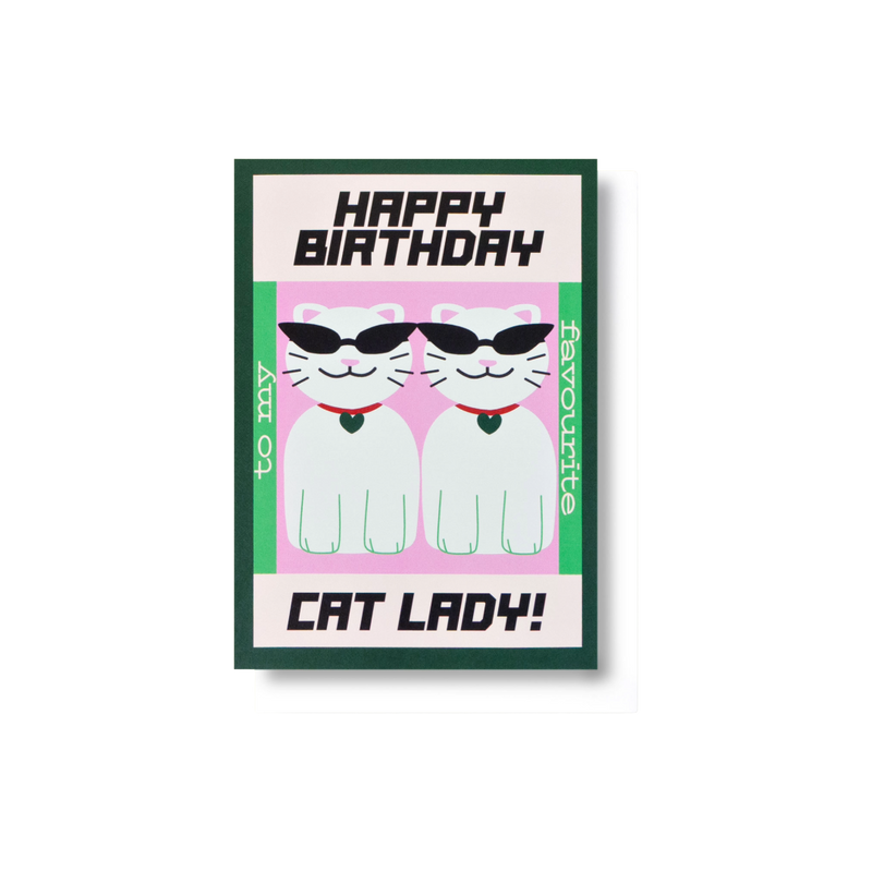 Cat Lady Birthday Card
