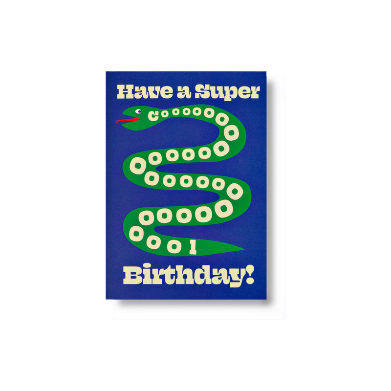 Super Cool Snake Birthday Card