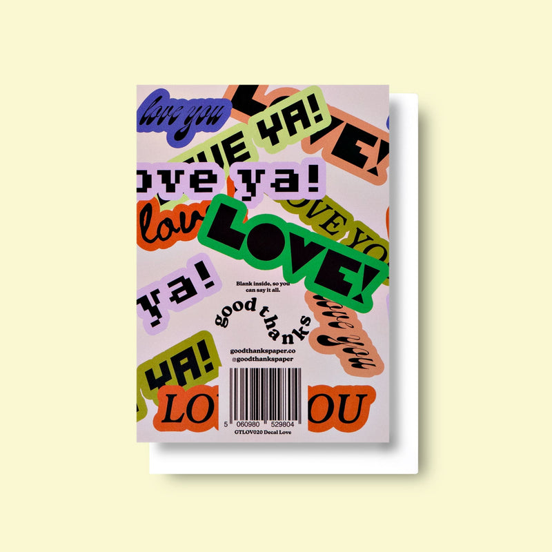 Good Thanks Paper - Decal Love Card