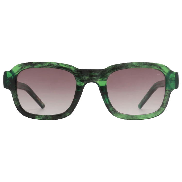 Halo Sunglasses in Green Marble Transparent