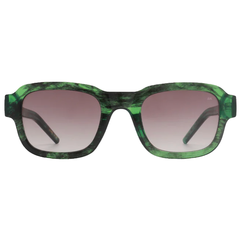 Halo Sunglasses in Green Marble Transparent