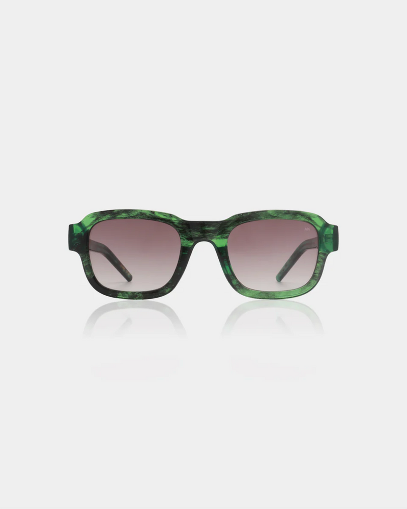 Halo Sunglasses in Green Marble Transparent