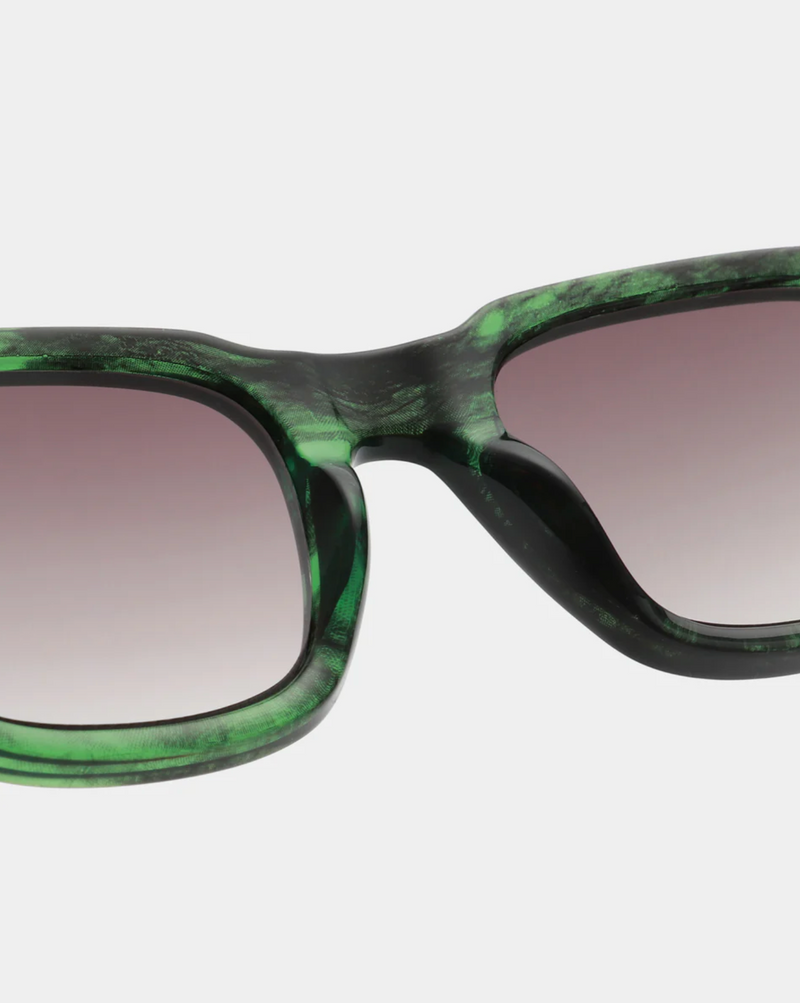 Halo Sunglasses in Green Marble Transparent