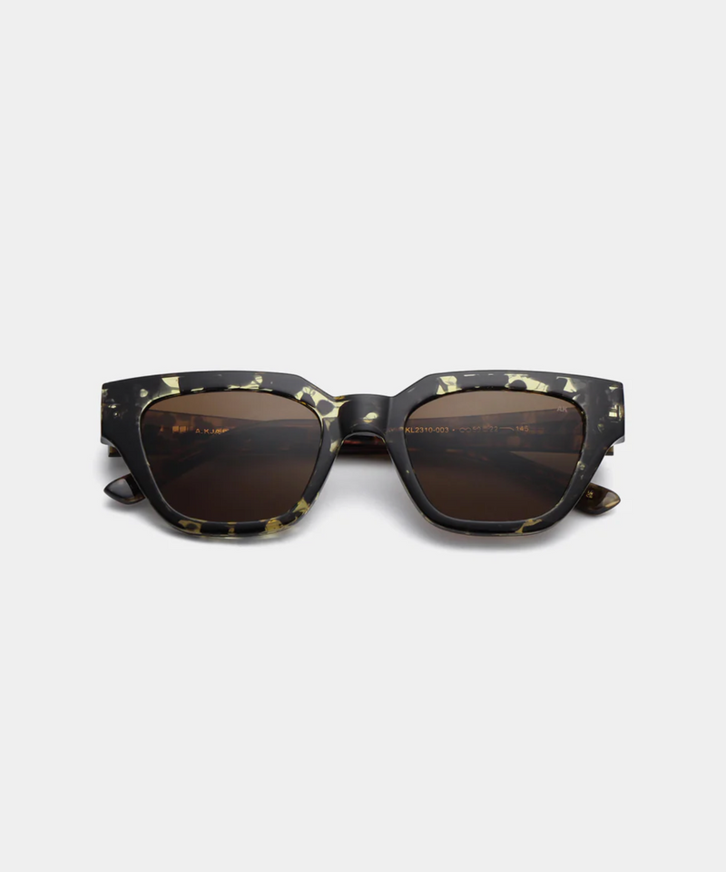 Kaws Sunglasses in Black/Yellow Tortoise