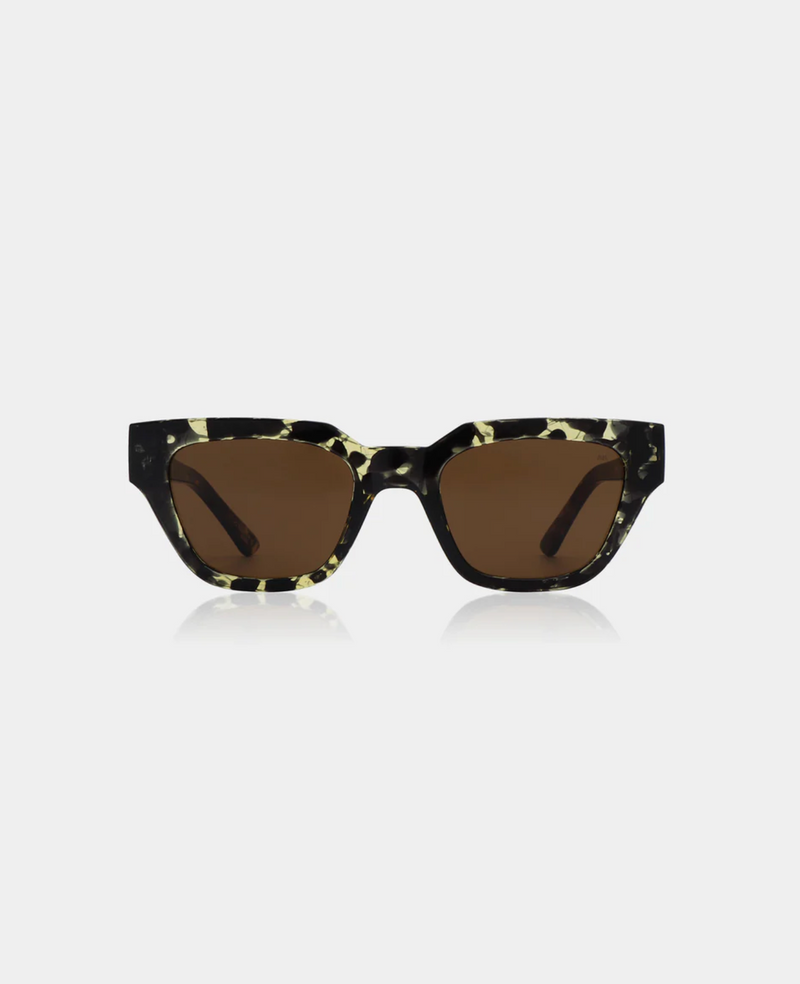 Kaws Sunglasses in Black/Yellow Tortoise