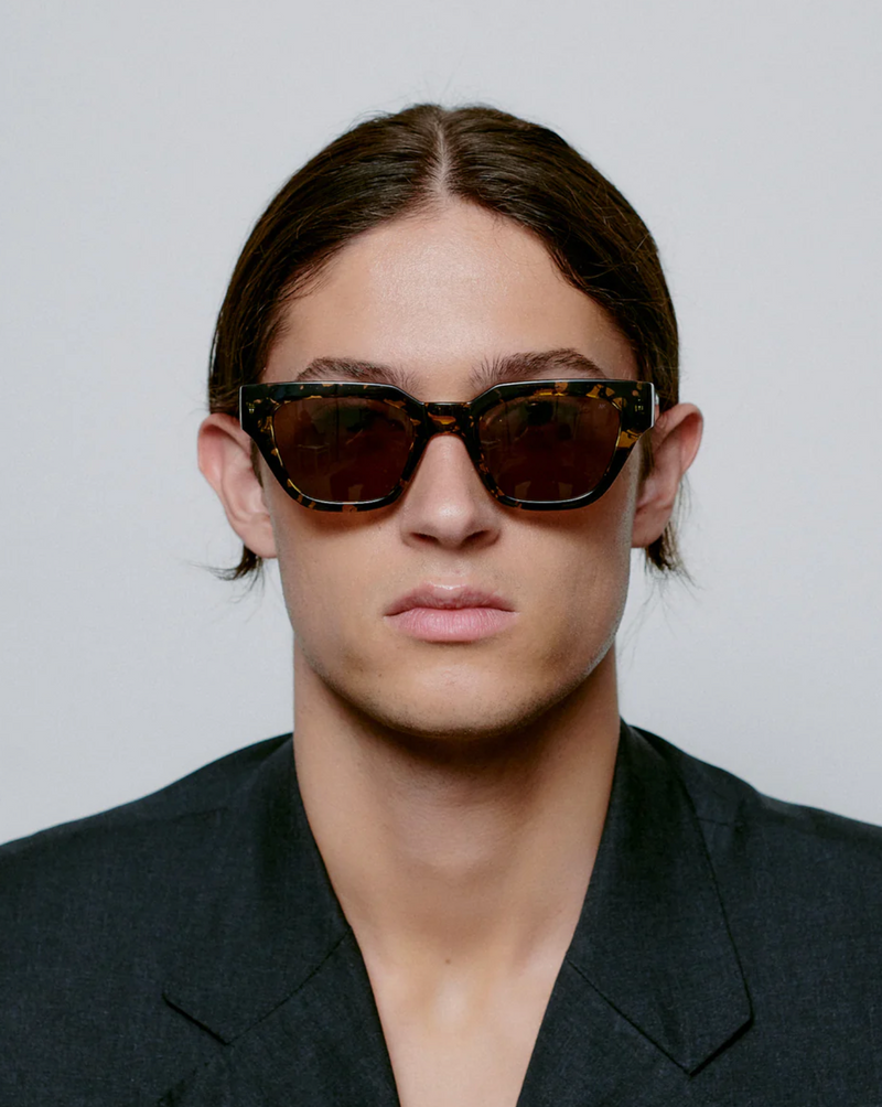 Kaws Sunglasses in Black/Yellow Tortoise