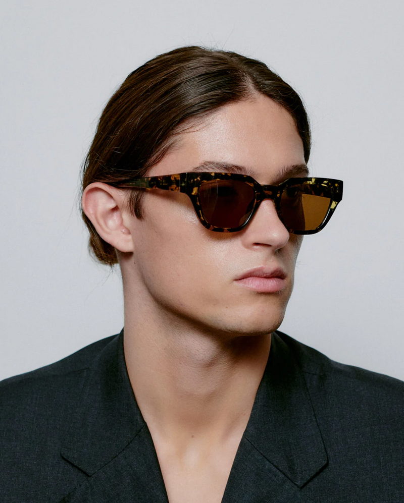 Kaws Sunglasses in Black/Yellow Tortoise