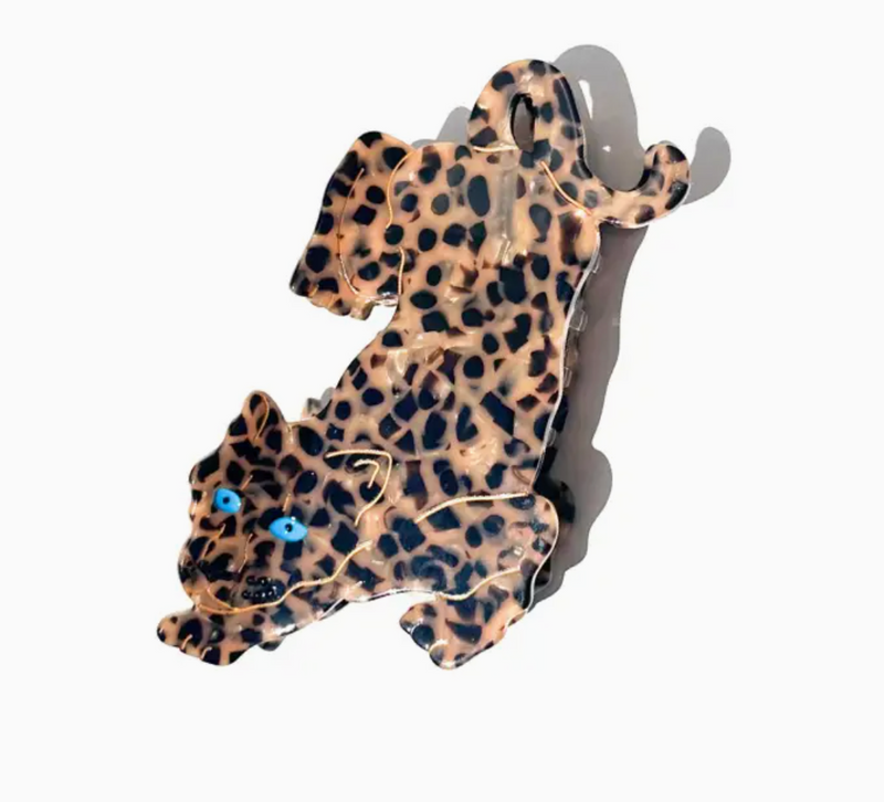 Hand-Painted Leopard Claw Hair Clip