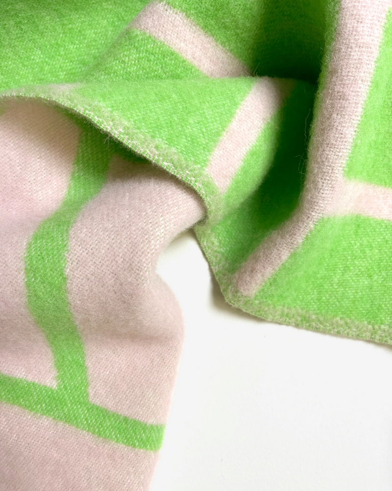 Lines Blanket in Pink Apple
