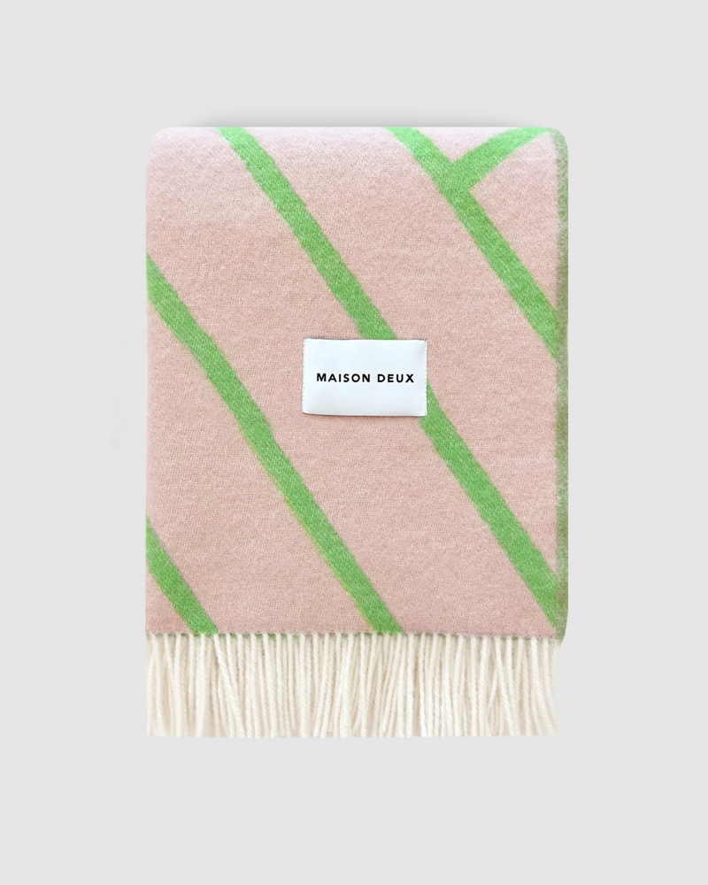 Lines Blanket in Pink Apple