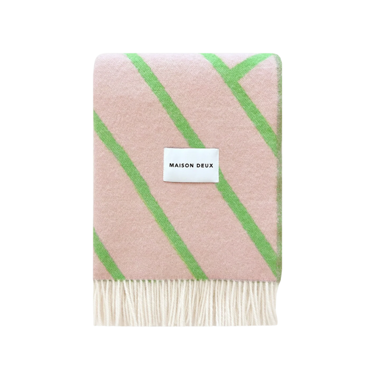 Lines Blanket in Pink Apple