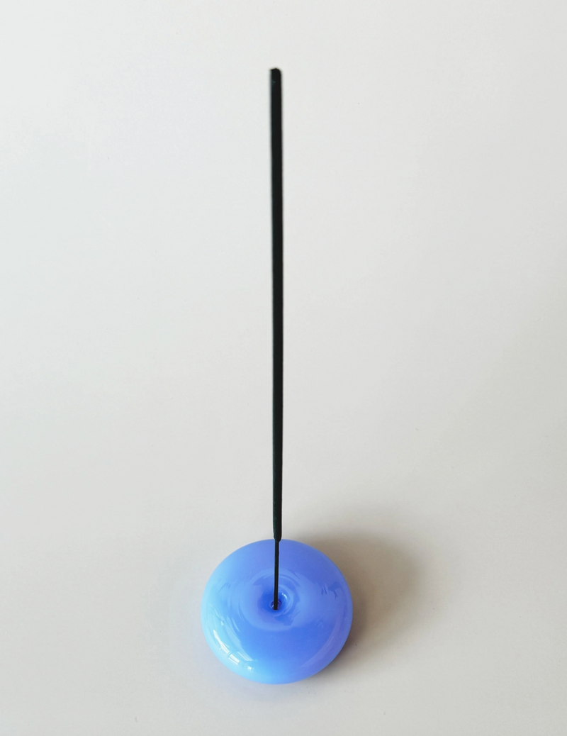 Bubble Incense Holder in Milk Glass