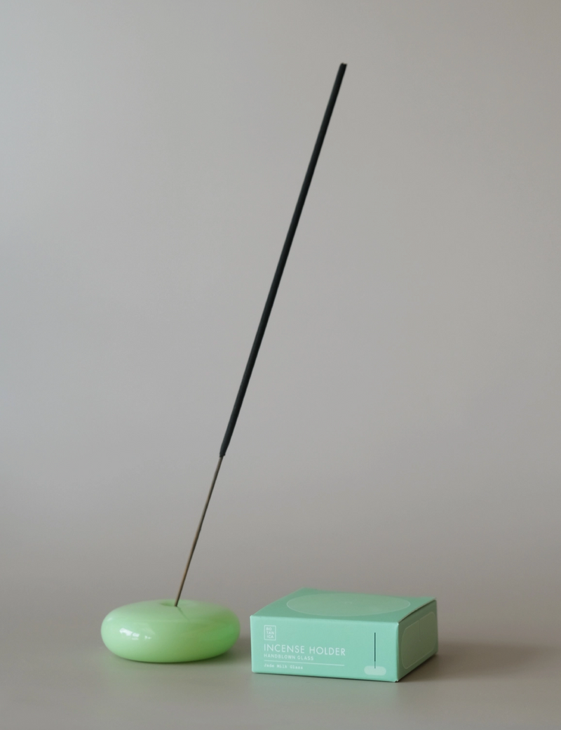 Bubble Incense Holder in Milk Glass