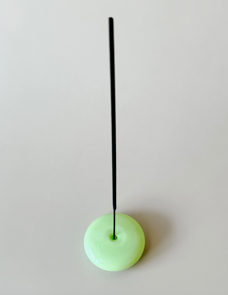 Bubble Incense Holder in Milk Glass