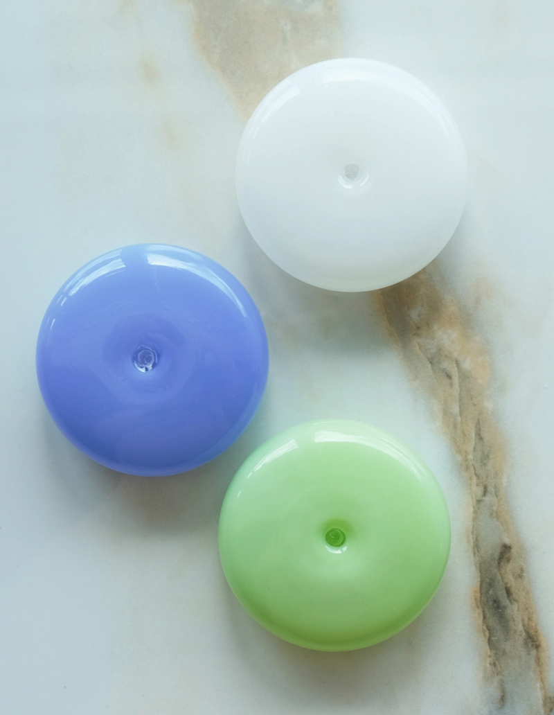 Bubble Incense Holder in Milk Glass