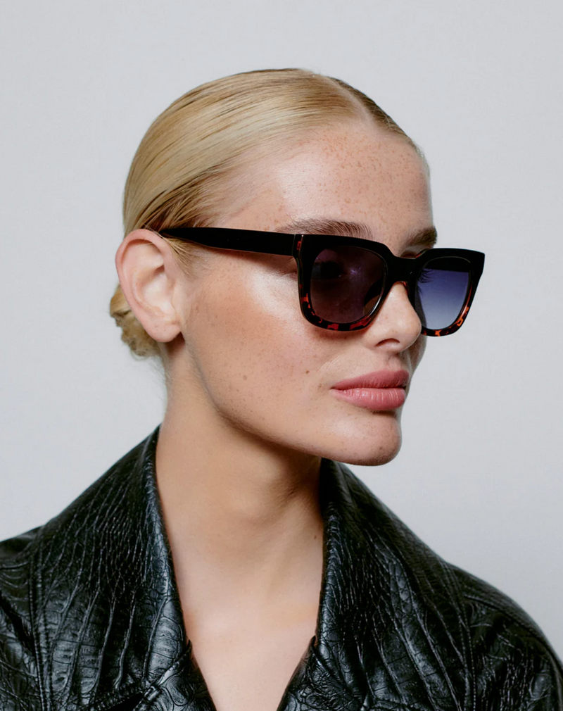 Nancy Sunglasses in Black Demi Tortoise