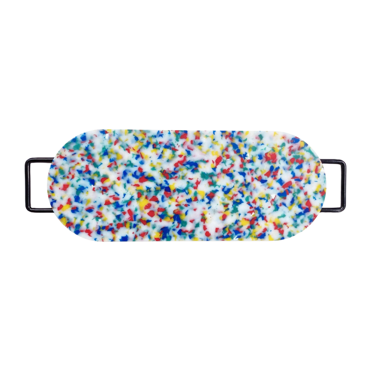Oval Cutting Board with Two Handles - Multi Confetti