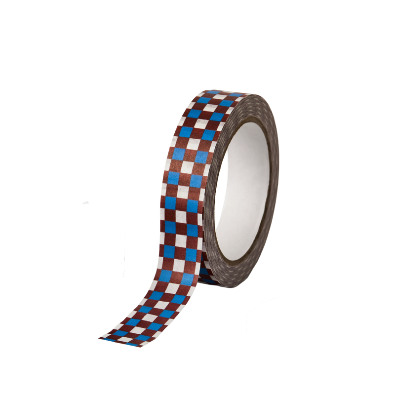 Burgundy/Blue Brugge Tile Paper Tape