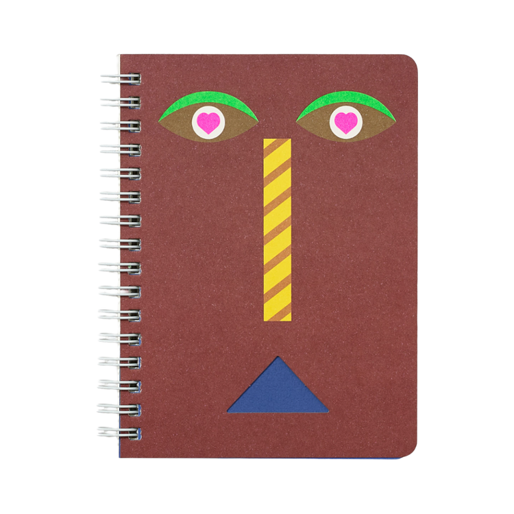 Graphic Face Ring Notebook - Poker Face