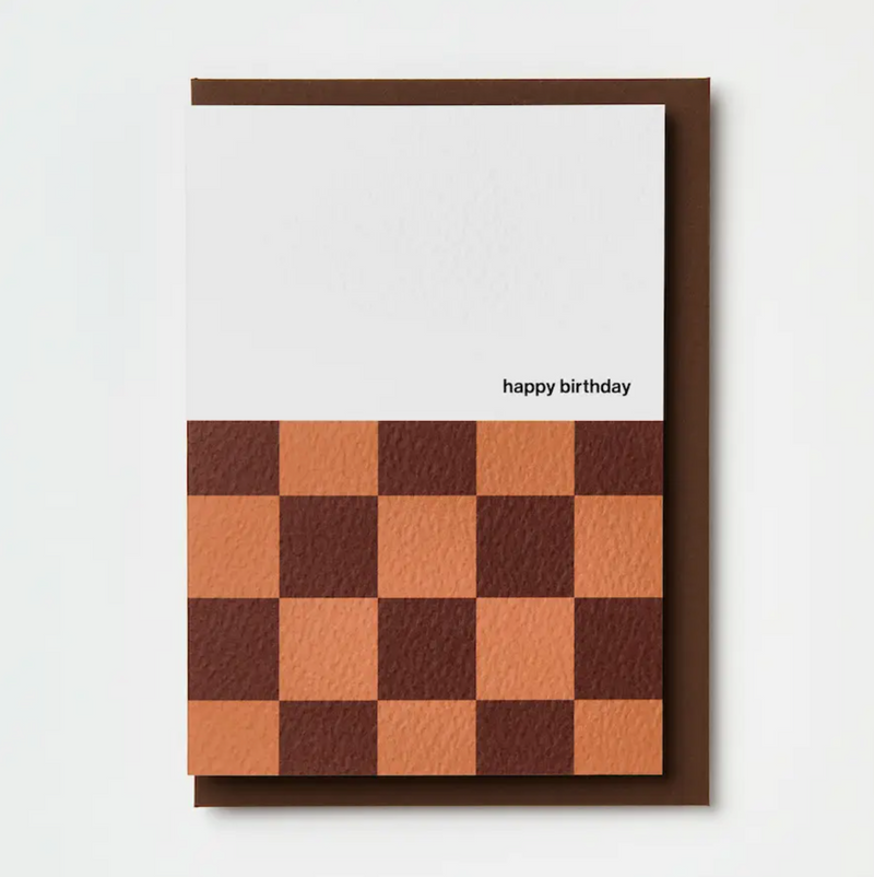 Checkerboard Happy Birthday Card