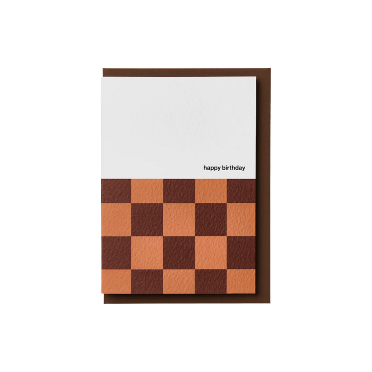 Checkerboard Happy Birthday Card