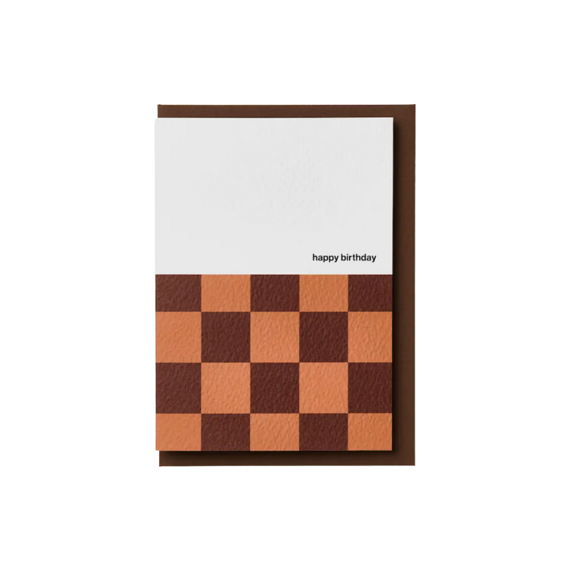 Checkerboard Happy Birthday Card