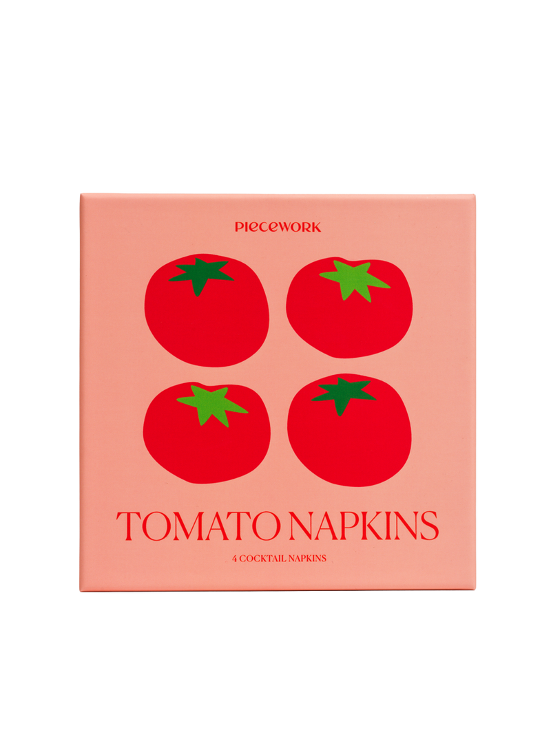 Tomato Cocktail Napkins, Set of 4