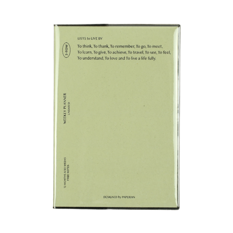Lists To Live By Undated Planner in Pistachio