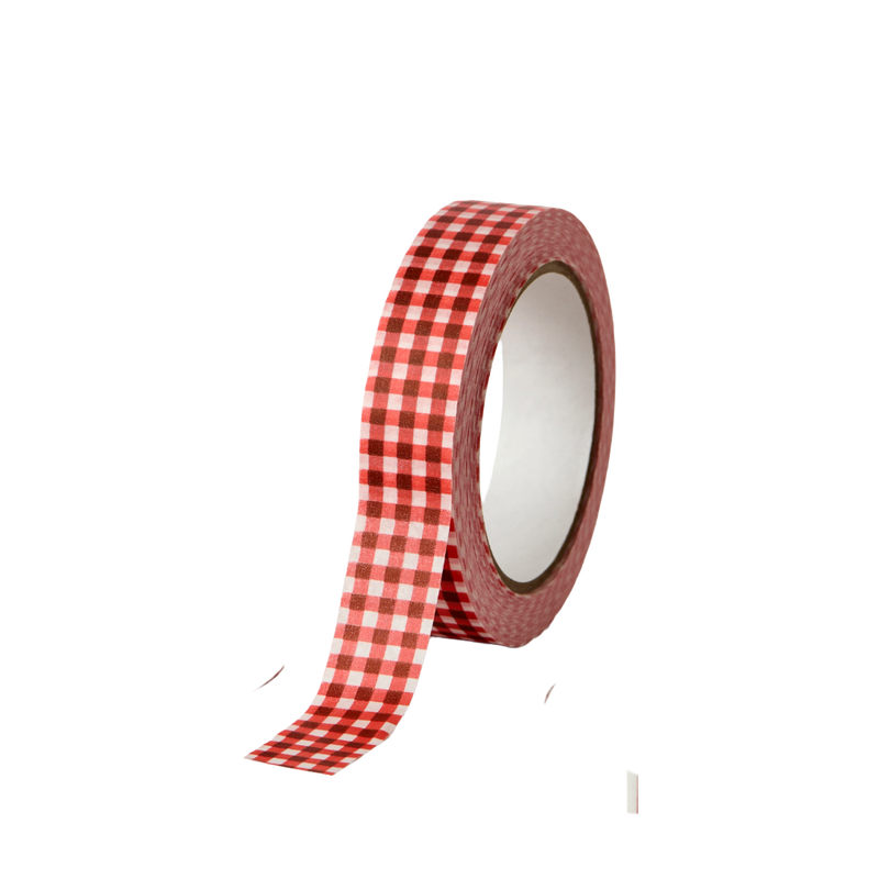 Red Gingham Paper Tape