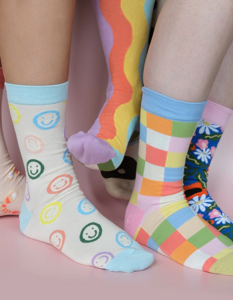 Smiley Crew Socks
