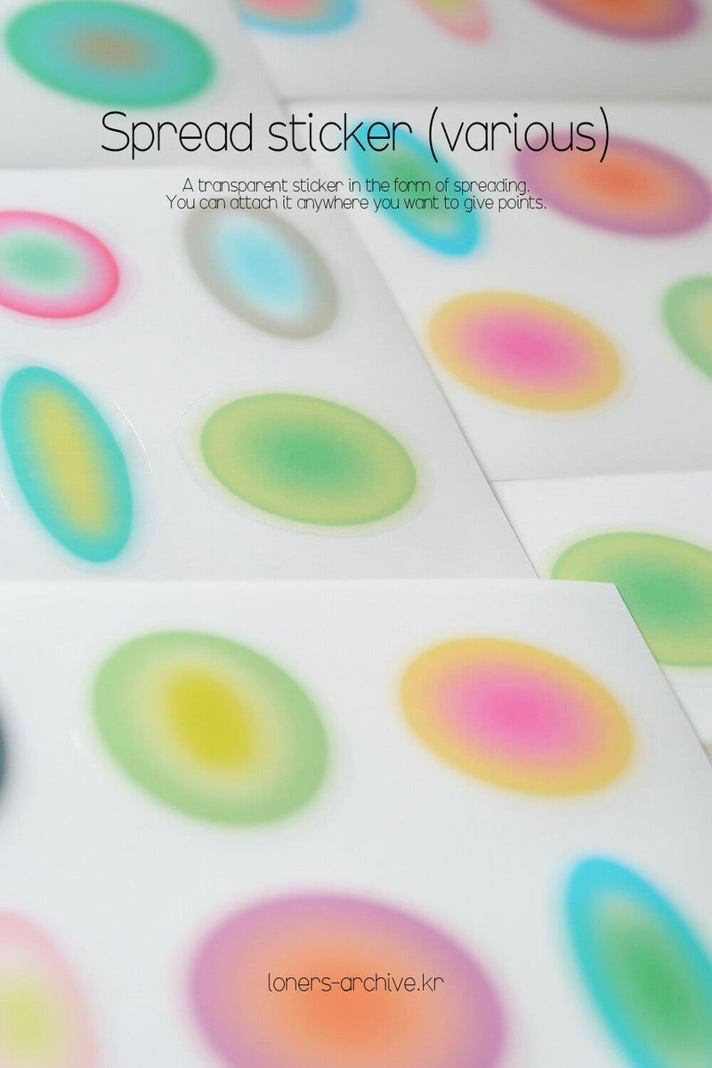 Various Circles Spread Sticker Set