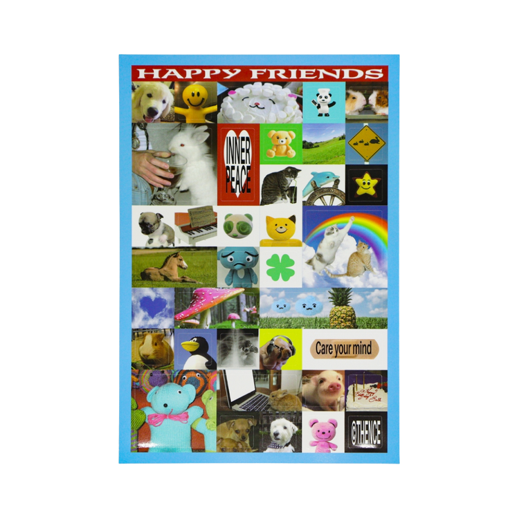 Happy Friends Square Sticker Sheet