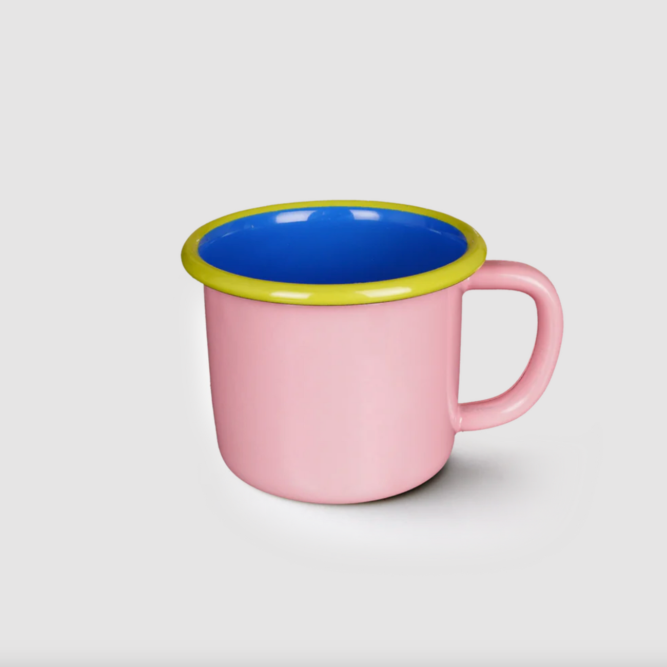 Colorama Large Enamel Mug Pink and Blue