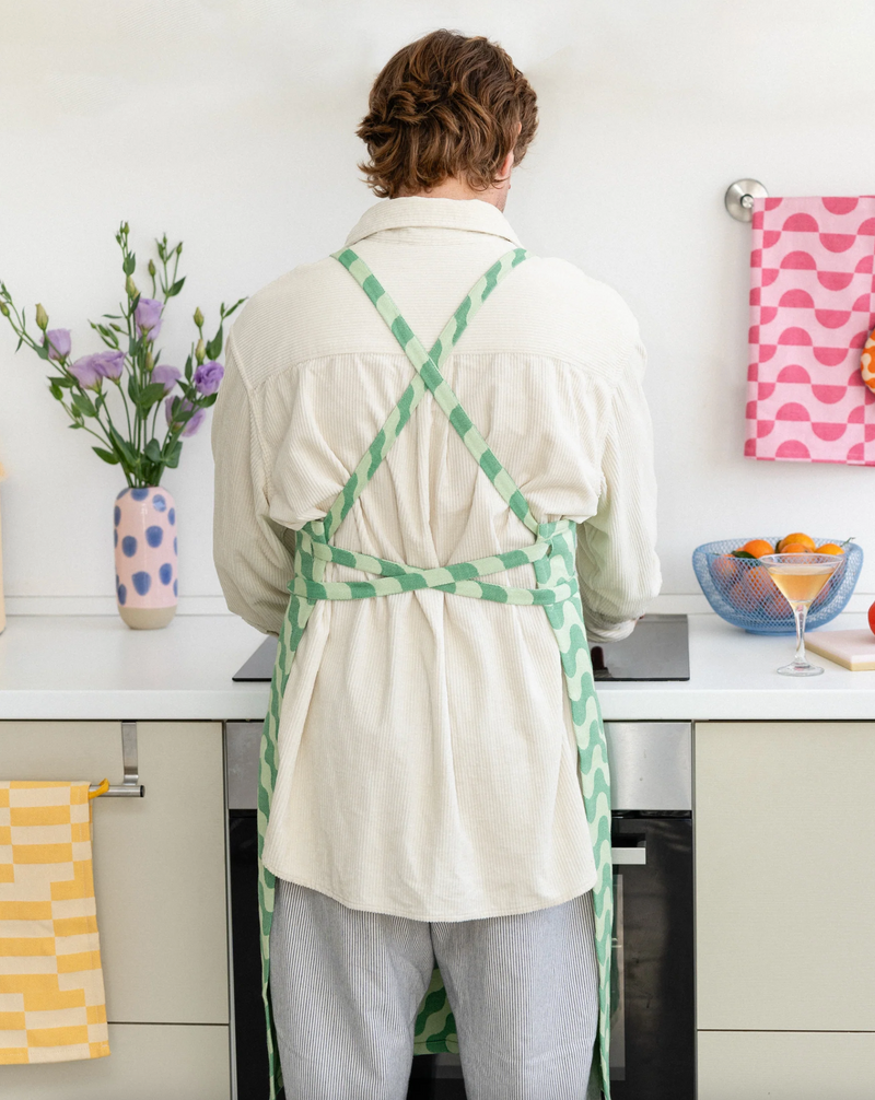 Kale Crush Cross-Back Apron