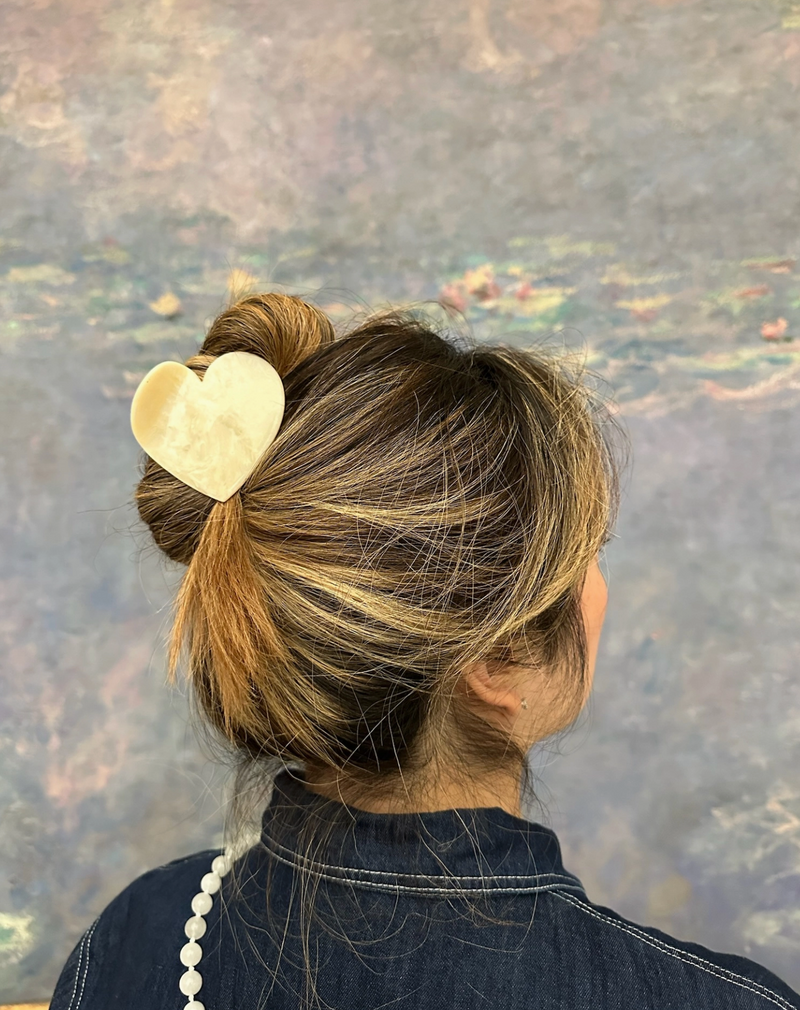 Heart Acetate Claw Hair Clip