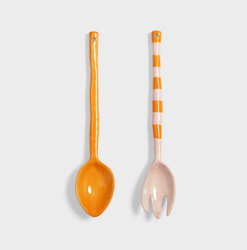 Boavista Stripe Salad Servers