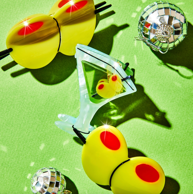 Martini Olives Hair Claw Clip
