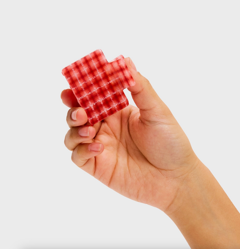 Midi Box Claw in Red Plaid